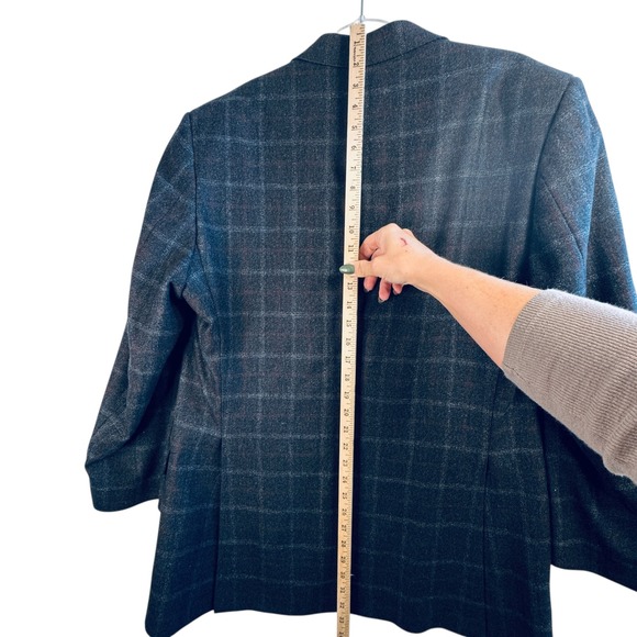 Innocenti Tailored for Tom James Men's Wool Blazer Plaid Checked Sport Coat 40R - Picture 9 of 14